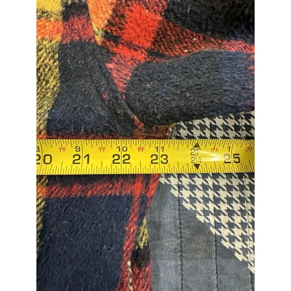 Vintage 1960s Kentfield Woodsman Wool Mackinaw Men's Medium Brown Red‎ Plaid - Picture 7 of 10